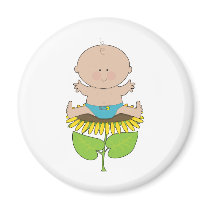 Sunflower Baby Boy magnets by mariabellimages Sunflower Baby Boy magnets