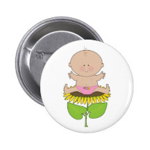 Sunflower Baby Girl Button