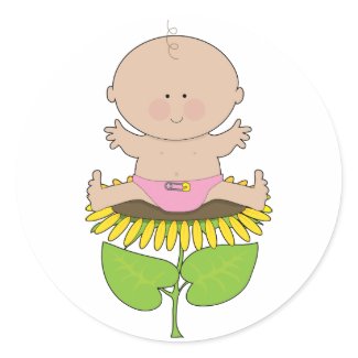 Sunflower Baby Girl sticker