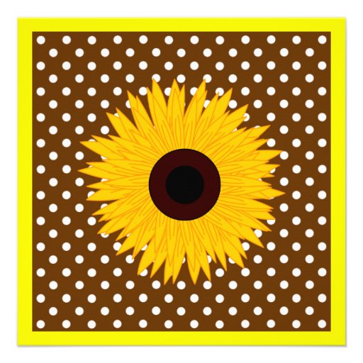 Sunflower Baby Shower Invitation - Yellow & Brown