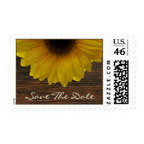 Sunflower & Barnwood Fall Save The Date Postage