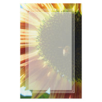 Sunflower Bee Blank Stationery by wingedturtle Sunflower Bee Blank Stationery