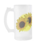 Sunflower Beer Mug Cheerful Yellow Sunflower Mugs