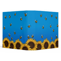 Sunflower Bees Binder by cfkaatje Sunflower Bees Binder
