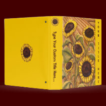 Sunflower Binder Book Custom Sunflower School Bind binders