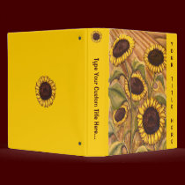 Sunflower Binder Book Custom Sunflower School Bind binders