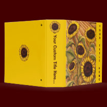 Sunflower Binder Book Custom Sunflower School Bind binders