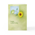 Sunflower Bird Mother's Day Card card
