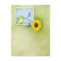 Sunflower Bird Postcard