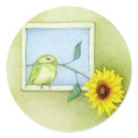 Sunflower Bird Sticker