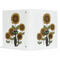 Sunflower Black Cat Binder