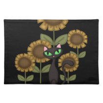 Sunflower Black Cat Placemats