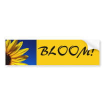 Sunflower Bloom Bumper Sticker bumper stickers by WanderLinArts Sunflower Bloom Bumper Sticker bumper stickers