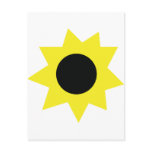 sunflower blossom icon post card