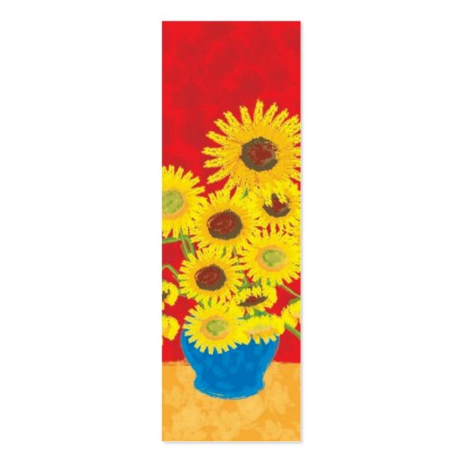 Sunflower Bookmark Business Cards (front side)