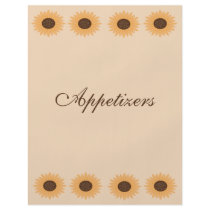 Sunflower Border Recipe Binder Pages Personalized Flyer