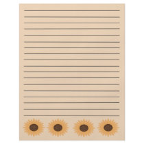 Sunflower Border Recipe Binder Pages Personalized Flyer