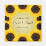 Sunflower Border Save the Date Refrigerator Magnet