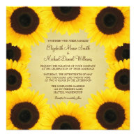 Sunflower Border Wedding Custom Invites