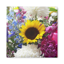 Sunflower bouquet colorful fridge magnet