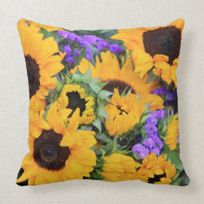 Sunflower Bouquet Pillow throwpillow