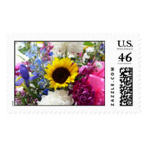 Sunflower bouquet stamps
