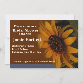 Sunflower Bridal Shower Announcement