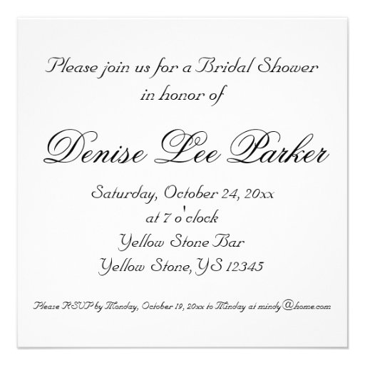 Sunflower Bridal Shower Invitation