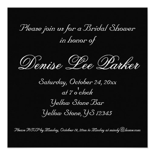 Sunflower Bridal Shower Invitation