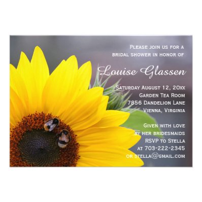 Sunflower Bridal Shower Invitation