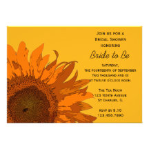 Sunflower Bridal Shower Invitation