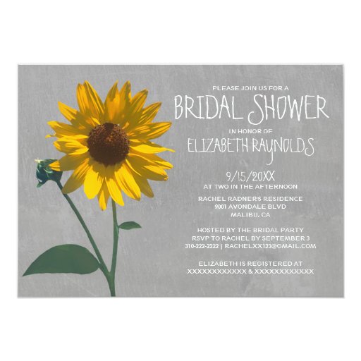 Sunflower Bridal Shower Invitations Zazzle