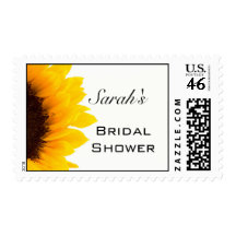 Sunflower Bridal Shower Postage