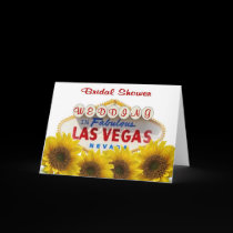 Sunflower Bridal Shower WEDDING In Las Vegas Card