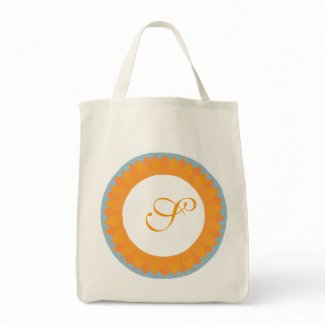 Sunflower, Bridesmaid monogram tote bags bag