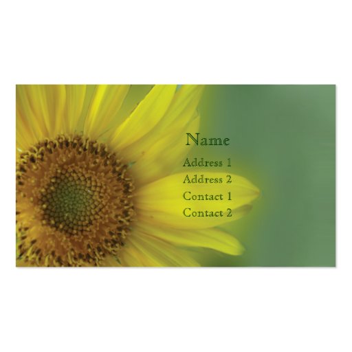 Sunflower Business Card (front side)