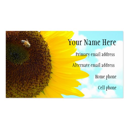 Sunflower Business Card (2) (front side)