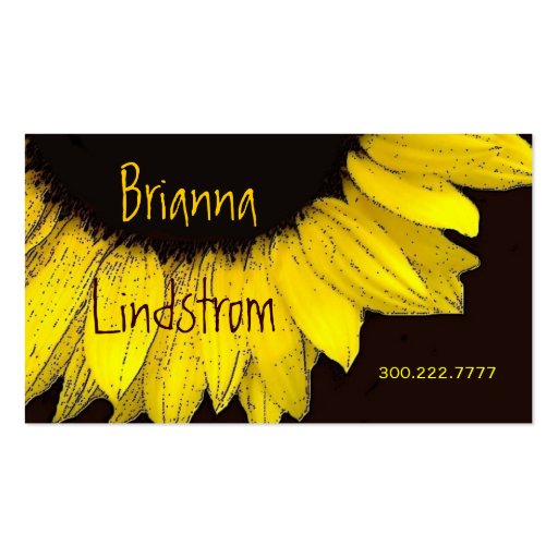 SUNFLOWER Business Card Template (front side)