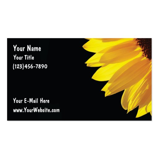 Sunflower Business Cards (front side)