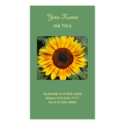 Sunflower Business Cards
