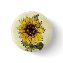 Sunflower buttons by ArtbyJean Sunflower buttons