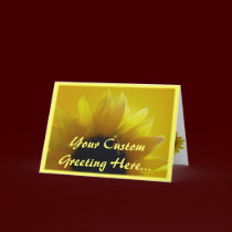 Sunflower Card Yellow Flower Greeting Card cards