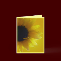 Sunflower Card Yellow Flower Greeting Card Blank cards