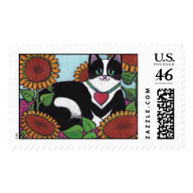 Sunflower Cat Postage