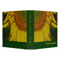 Sunflower Center Flower Custom Avery Binder