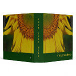 Sunflower Center Flower Custom Avery Binder