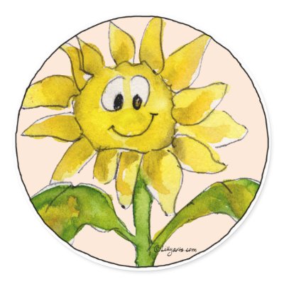 clip art sunflower. Sunflower Clipart Sticker 2 by