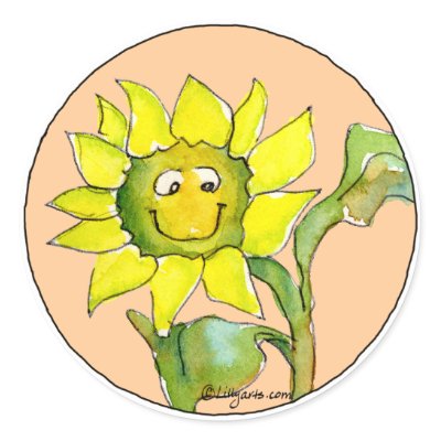 clip art sunflower. Sunflower Clipart Sticker 8 by