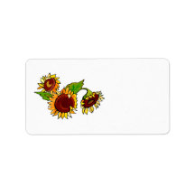 Sunflower Cluster Custom Address Labels