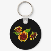 Sunflower Cluster keychains by bonfirenature Sunflower Cluster keychains